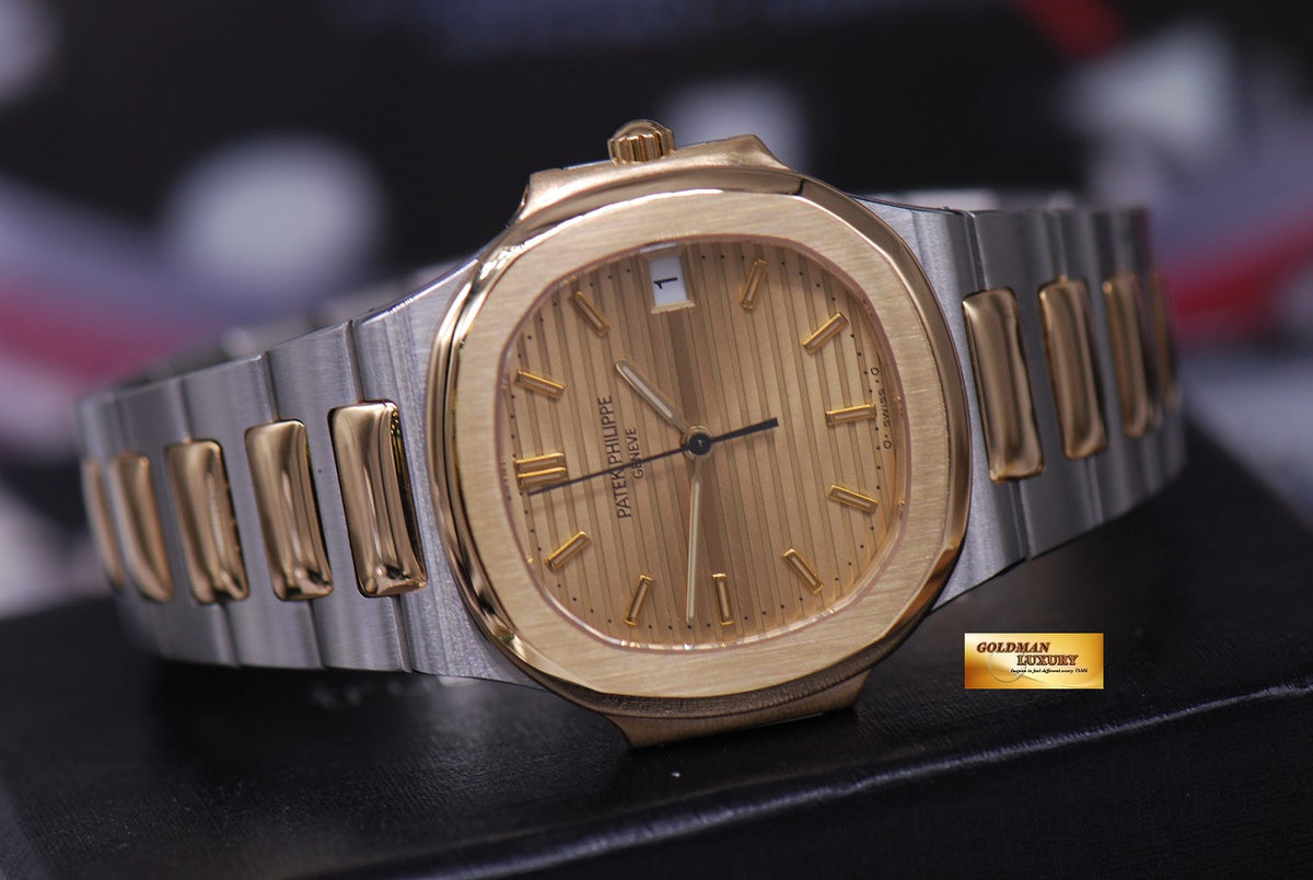 [SOLD] PATEK PHILIPPE NAUTILUS LADIES MIDSIZE HALF-GOLD QUARTZ 3900 (MINT)