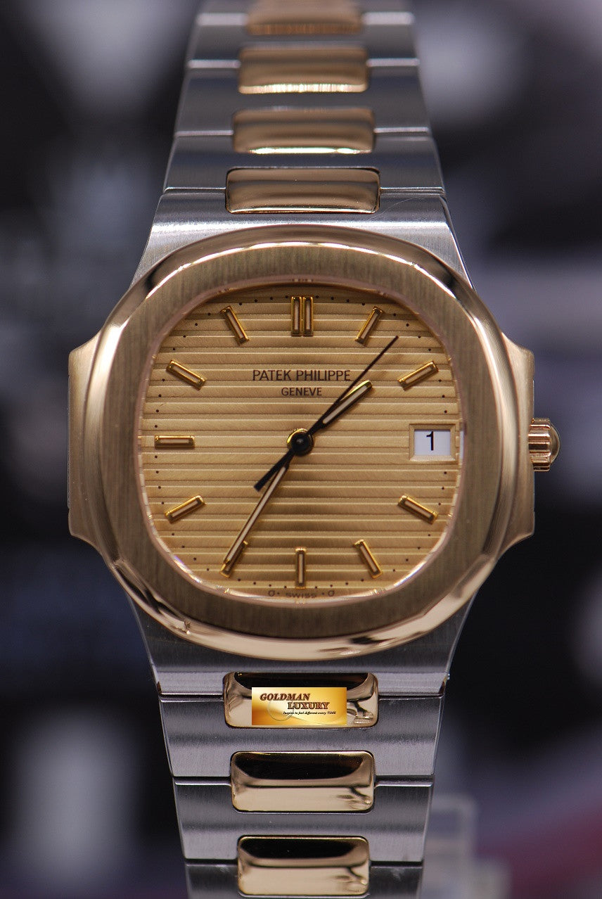 [SOLD] PATEK PHILIPPE NAUTILUS LADIES MIDSIZE HALF-GOLD QUARTZ 3900 (MINT)