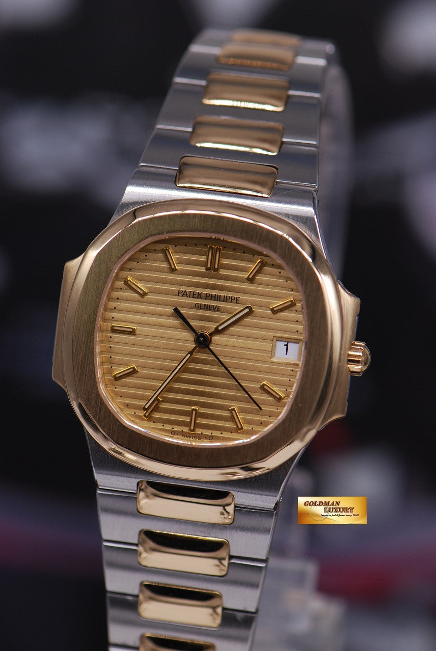[SOLD] PATEK PHILIPPE NAUTILUS LADIES MIDSIZE HALF-GOLD QUARTZ 3900 (MINT)