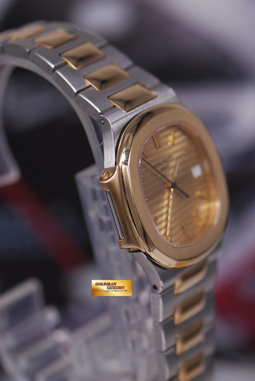 [SOLD] PATEK PHILIPPE NAUTILUS LADIES MIDSIZE HALF-GOLD QUARTZ 3900 (MINT)