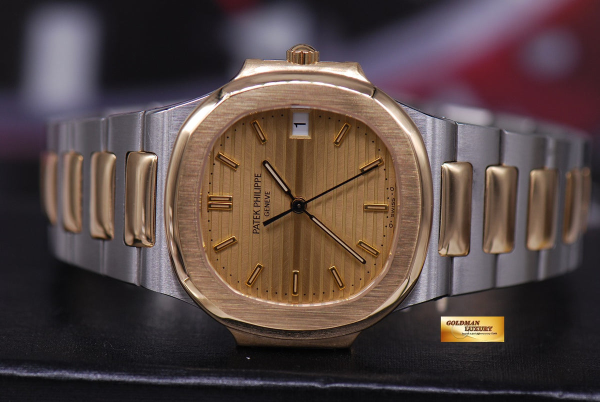 [SOLD] PATEK PHILIPPE NAUTILUS LADIES MIDSIZE HALF-GOLD QUARTZ 3900 (MINT)