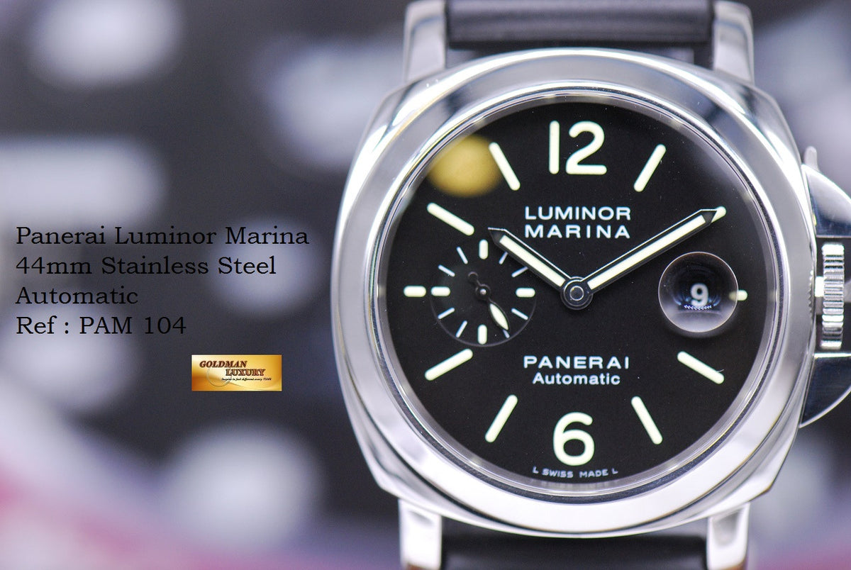 [SOLD] PANERAI LUMINOR MARINA 44mm AUTOMATIC PAM 104 (MINT)