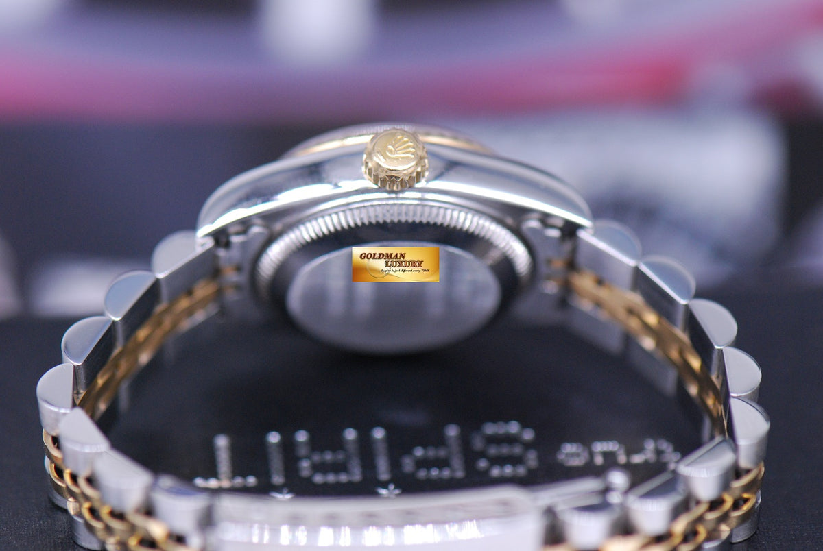 [SOLD] ROLEX OYSTER PERPETUAL DATEJUST LADIES 26mm HALF-GOLD BIG DIAMOND 69173 (MINT)