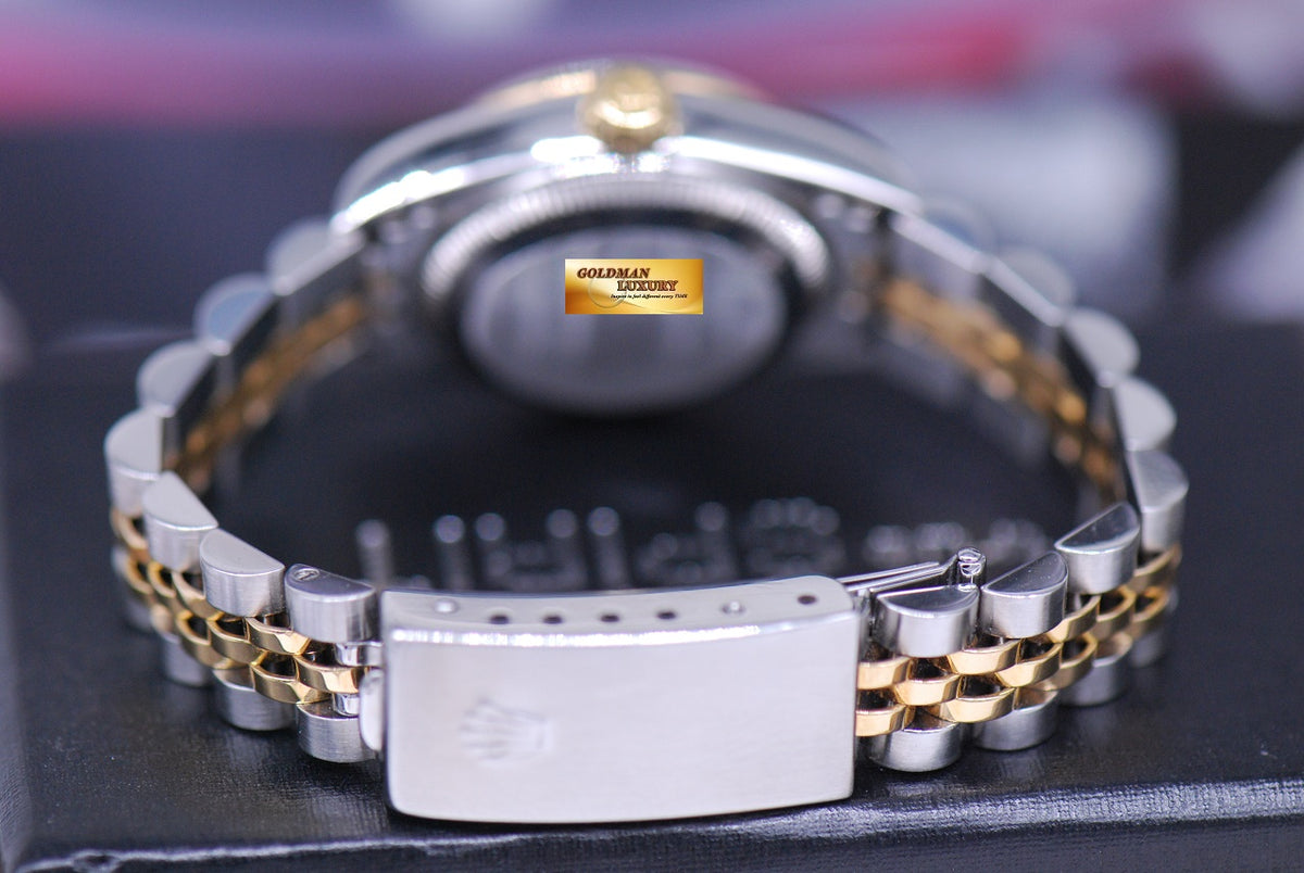 [SOLD] ROLEX OYSTER PERPETUAL DATEJUST LADIES 26mm HALF-GOLD BIG DIAMOND 69173 (MINT)