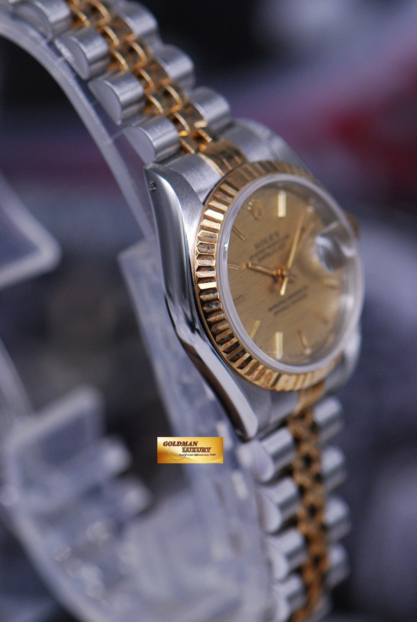 [SOLD] ROLEX OYSTER PERPETUAL DATEJUST LADIES 26mm HALF-GOLD 69173 (MINT)