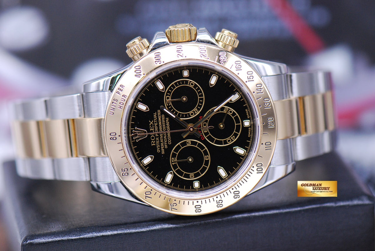 [SOLD] ROLEX OYSTER PERPETUAL DAYTONA HALF-GOLD AUTOMATIC Ref 116523 (MINT)