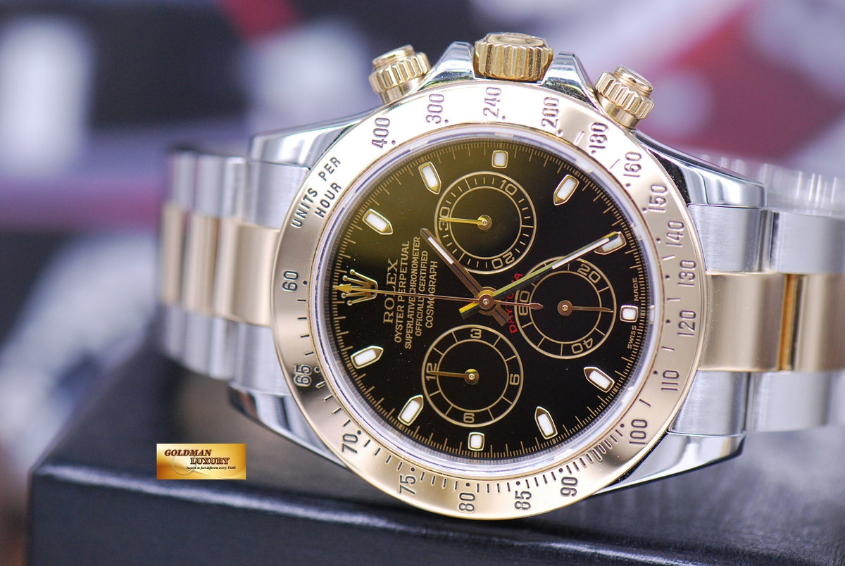 [SOLD] ROLEX OYSTER PERPETUAL DAYTONA HALF-GOLD AUTOMATIC Ref 116523 (MINT)