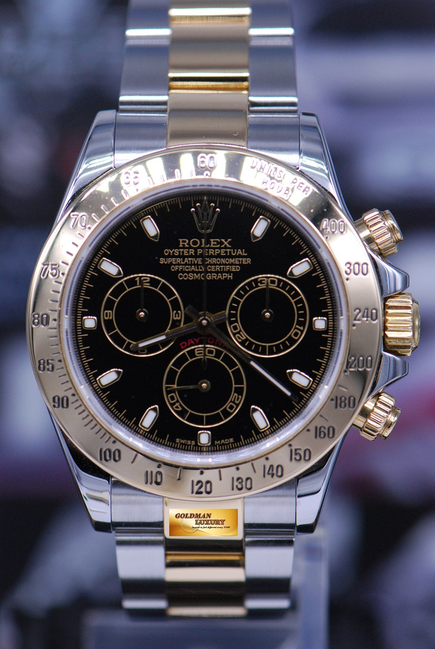 [SOLD] ROLEX OYSTER PERPETUAL DAYTONA HALF-GOLD AUTOMATIC Ref 116523 (MINT)