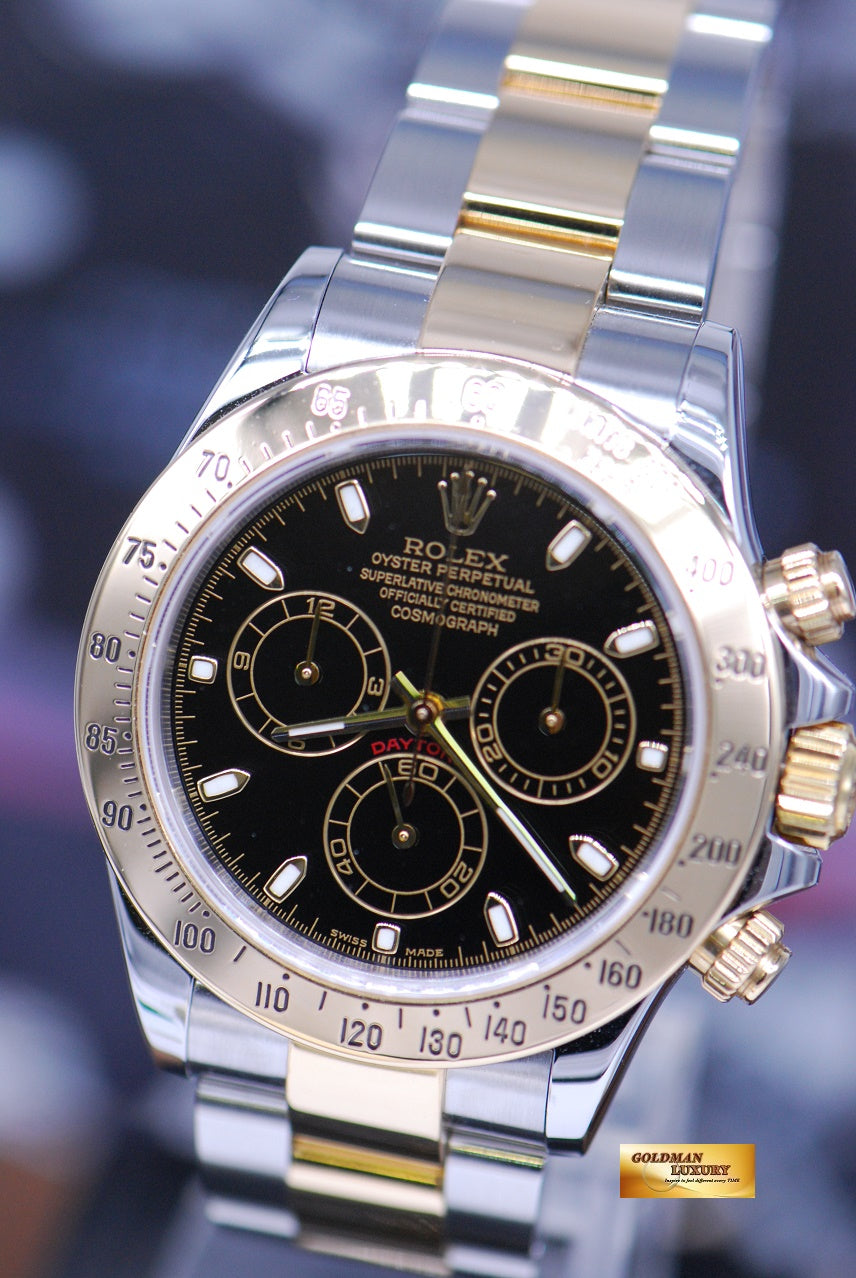 [SOLD] ROLEX OYSTER PERPETUAL DAYTONA HALF-GOLD AUTOMATIC Ref 116523 (MINT)