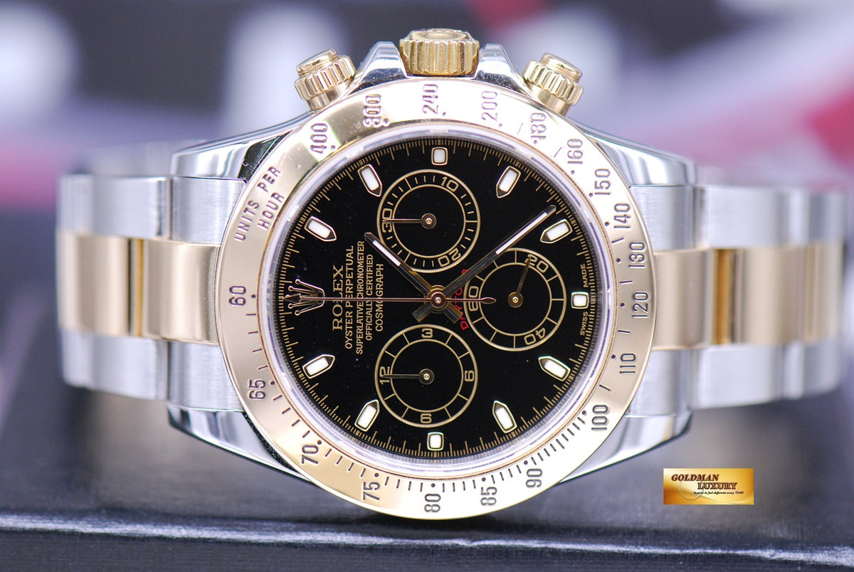 [SOLD] ROLEX OYSTER PERPETUAL DAYTONA HALF-GOLD AUTOMATIC Ref 116523 (MINT)