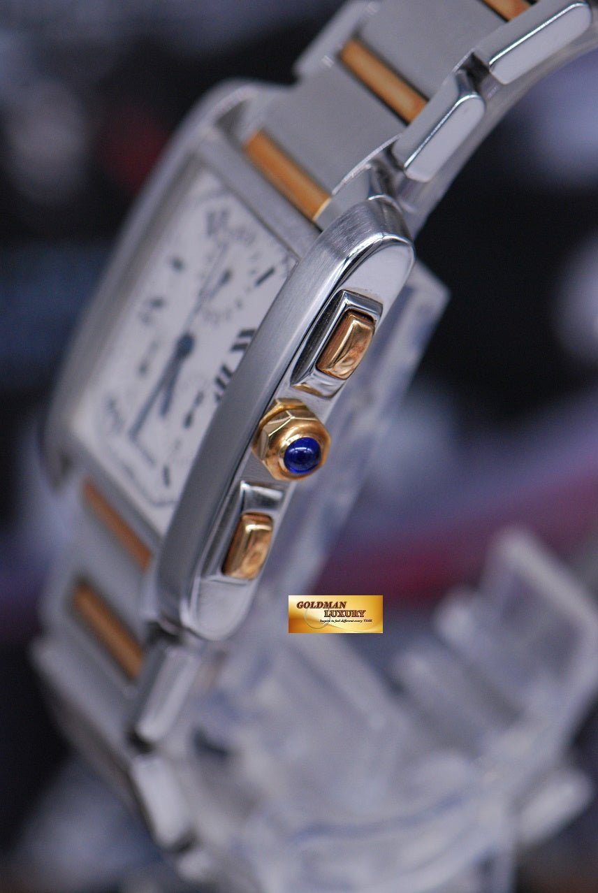 [SOLD] CARTIER TANK FRANCAISE CHRONOFLEX HALF-GOLD QUARTZ 2303 (NEAR MINT)