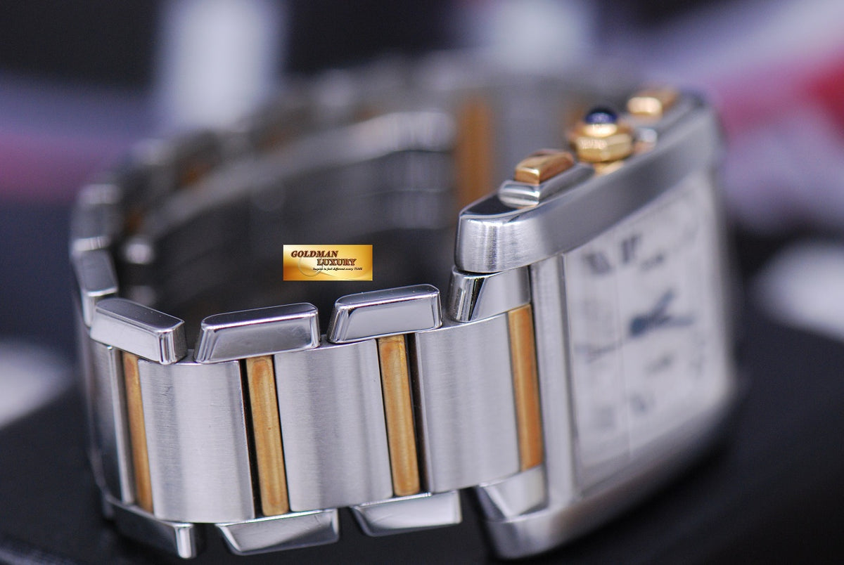 [SOLD] CARTIER TANK FRANCAISE CHRONOFLEX HALF-GOLD QUARTZ 2303 (NEAR MINT)