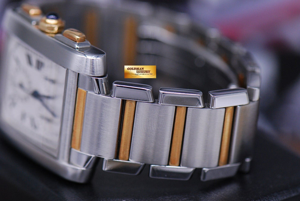 [SOLD] CARTIER TANK FRANCAISE CHRONOFLEX HALF-GOLD QUARTZ 2303 (NEAR MINT)