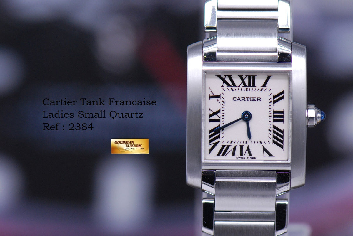 [SOLD] CARTIER TANK FRANCAISE LADIES SMALL QUARTZ 2384 (MINT)