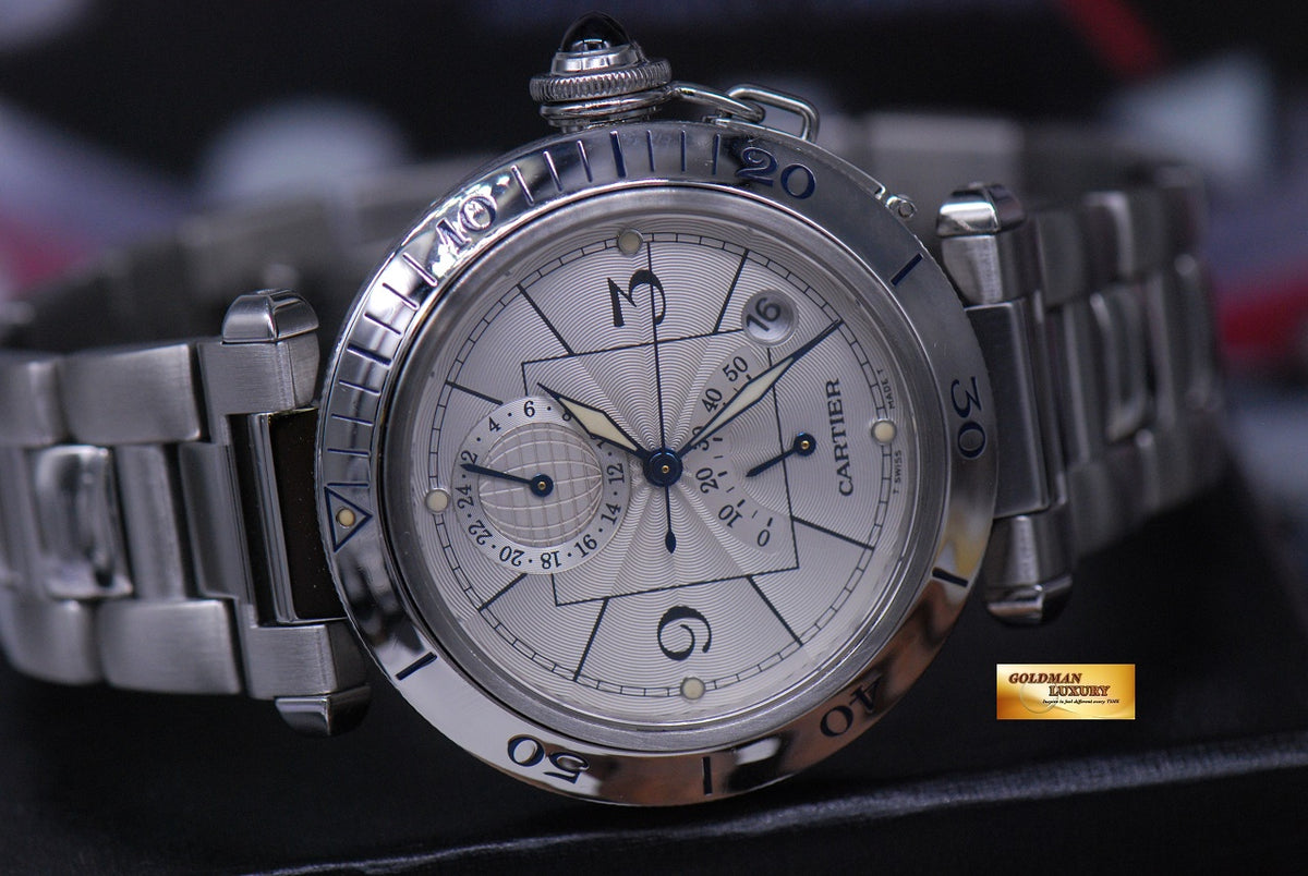 [SOLD] PASHA De CARTIER GMT POWER RESERVE 38mm AUTOMATIC 2388 (MINT)