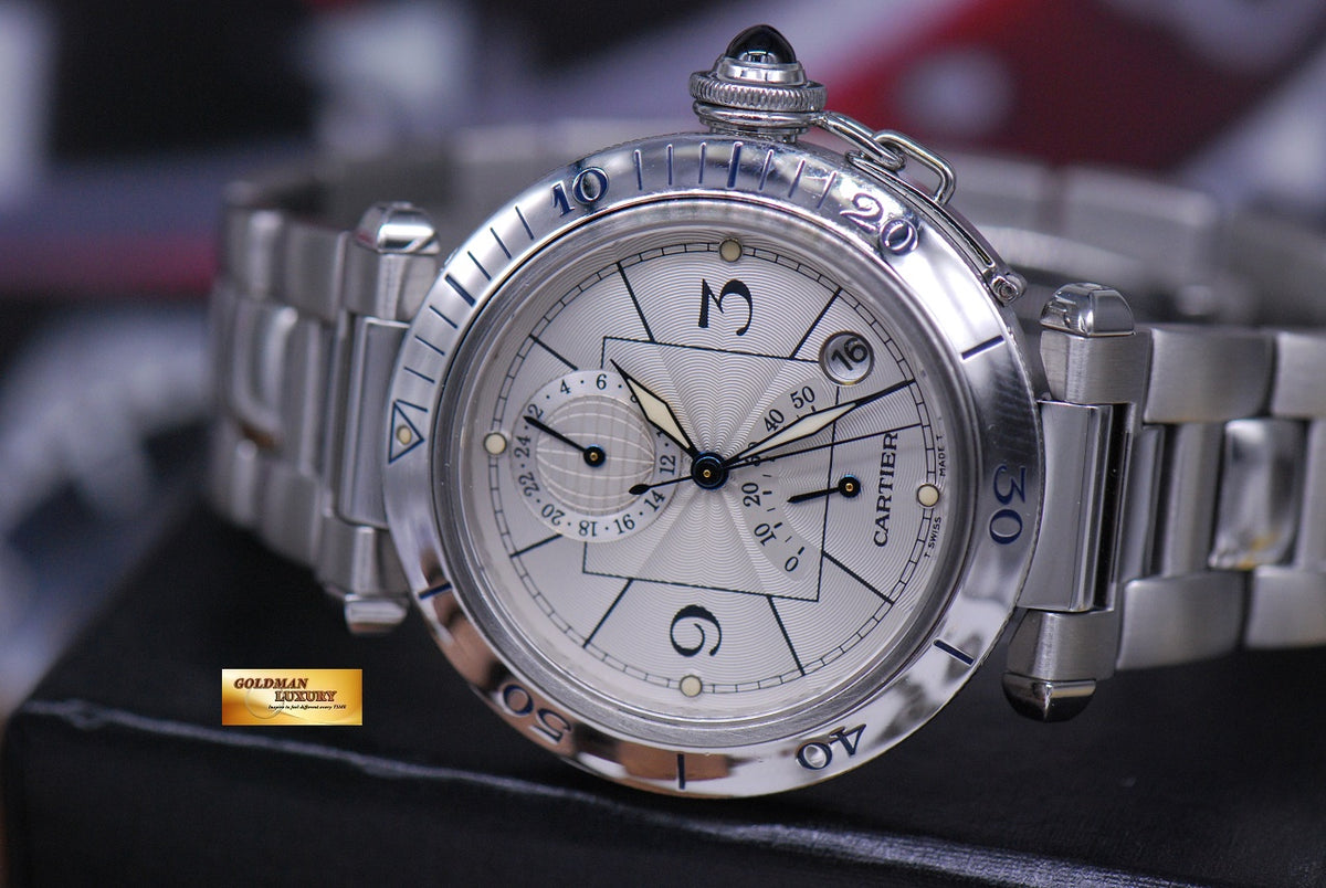 [SOLD] PASHA De CARTIER GMT POWER RESERVE 38mm AUTOMATIC 2388 (MINT)