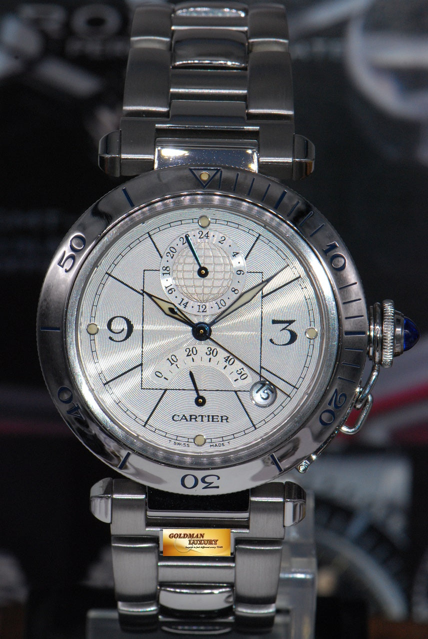 [SOLD] PASHA De CARTIER GMT POWER RESERVE 38mm AUTOMATIC 2388 (MINT)