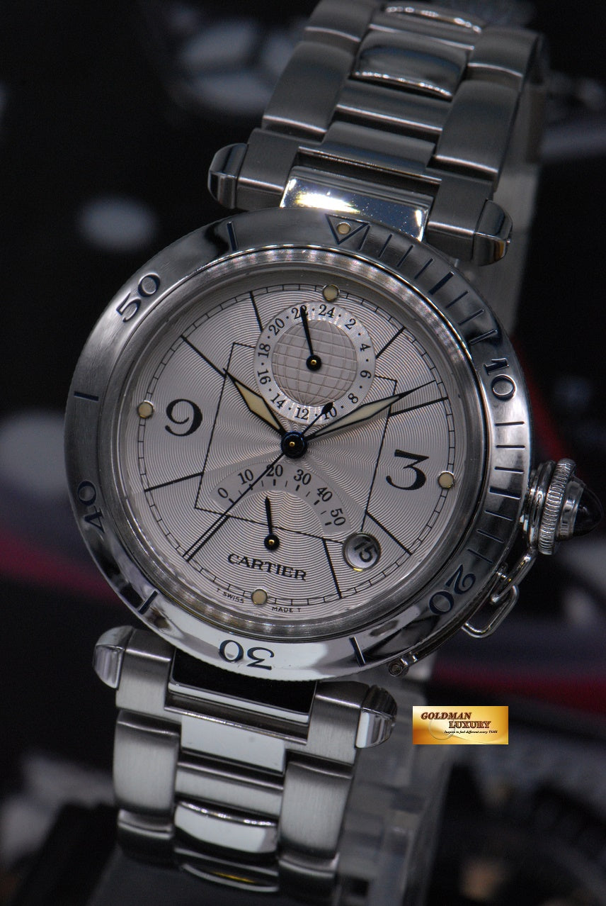 [SOLD] PASHA De CARTIER GMT POWER RESERVE 38mm AUTOMATIC 2388 (MINT)