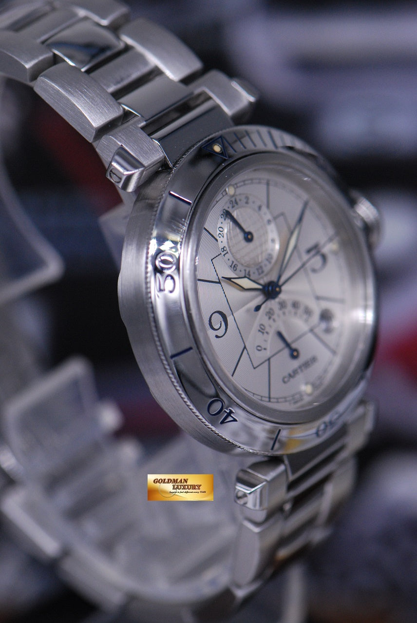 [SOLD] PASHA De CARTIER GMT POWER RESERVE 38mm AUTOMATIC 2388 (MINT)