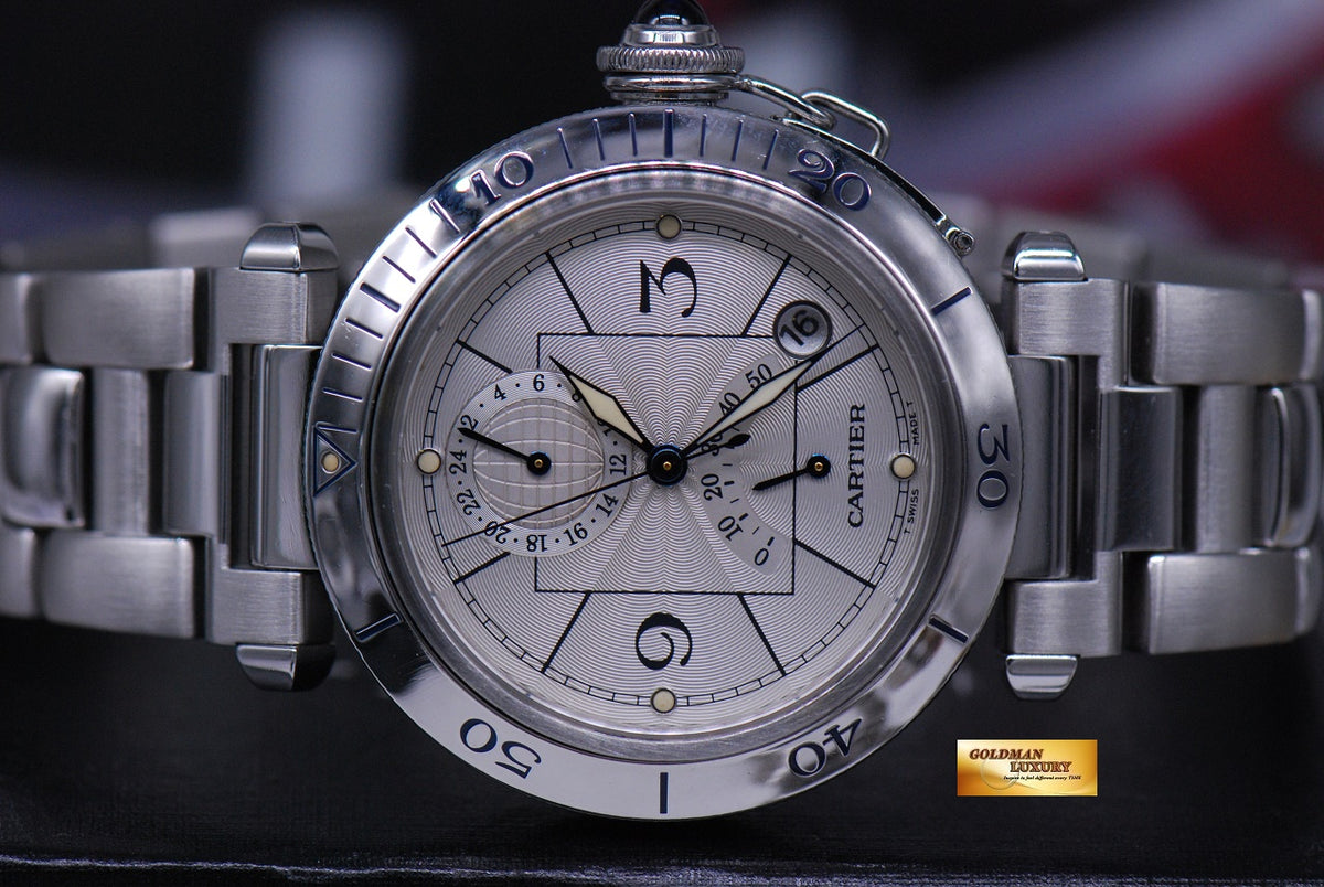 [SOLD] PASHA De CARTIER GMT POWER RESERVE 38mm AUTOMATIC 2388 (MINT)