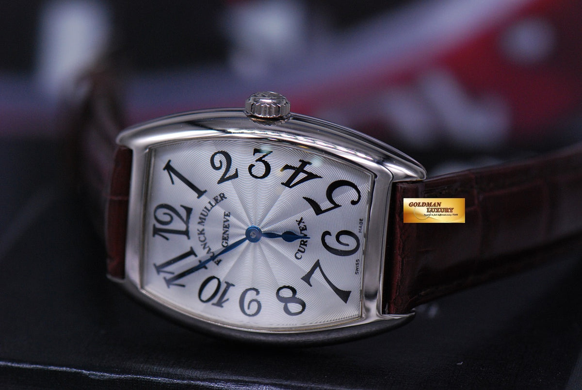 [SOLD] FRANCK MULLER CURVEX 18K WHITE GOLD LADIES QUARTZ 7502 QZ (MINT)
