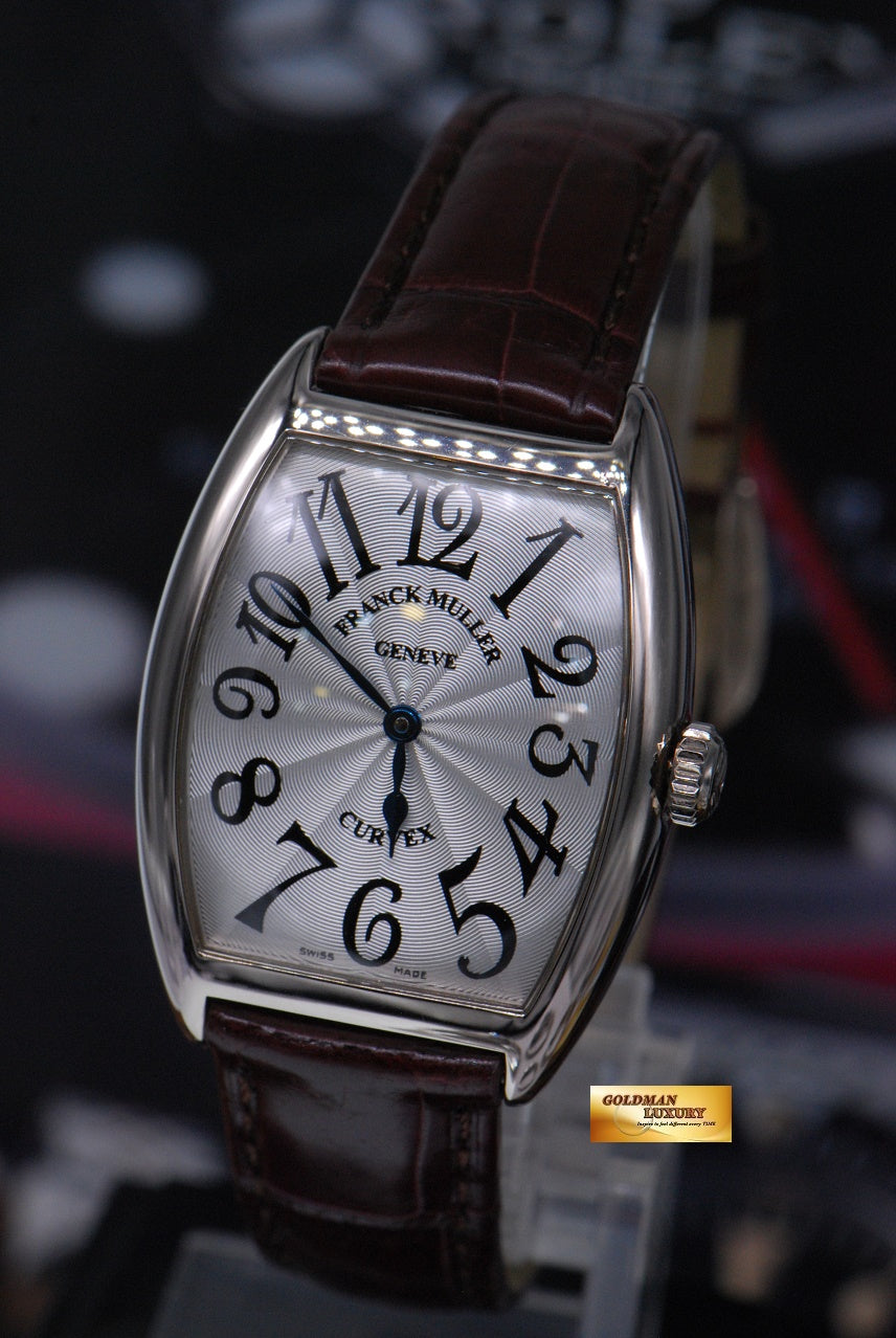 [SOLD] FRANCK MULLER CURVEX 18K WHITE GOLD LADIES QUARTZ 7502 QZ (MINT)