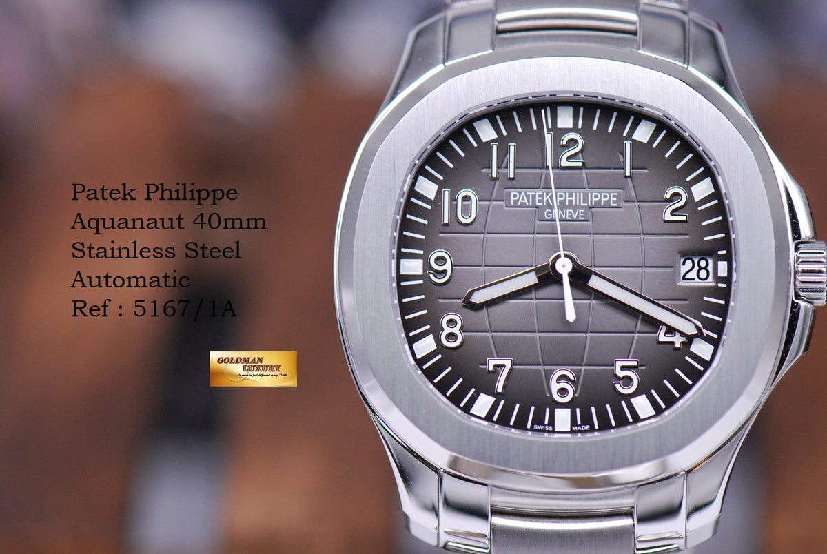 [SOLD] PATEK PHILIPPE AQUANAUT 40mm STAINLESS STEEL W/ BRACELET AUTOMATIC 5167A-001 (NEW-UNWORN)