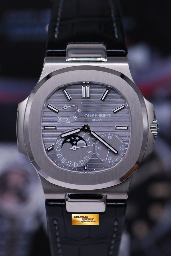 [SOLD] PATEK PHILIPPE NAUTILUS 18K WHITE GOLD MOONPHASE POWER RESERVE 5712G-001 (NEW-UNWORN)