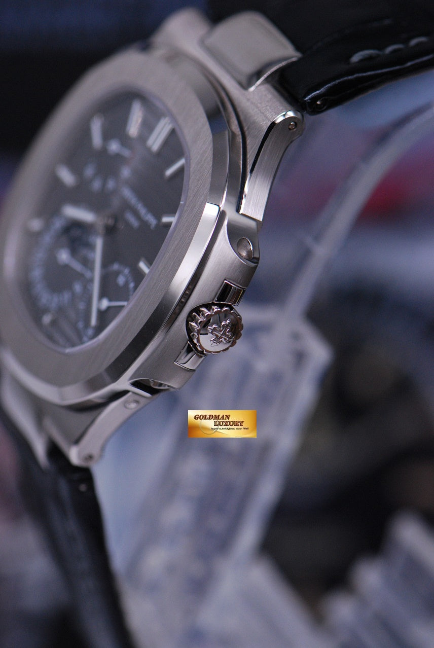 [SOLD] PATEK PHILIPPE NAUTILUS 18K WHITE GOLD MOONPHASE POWER RESERVE 5712G-001 (NEW-UNWORN)