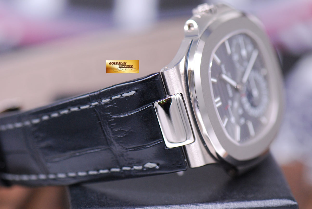 [SOLD] PATEK PHILIPPE NAUTILUS 18K WHITE GOLD MOONPHASE POWER RESERVE 5712G-001 (NEW-UNWORN)