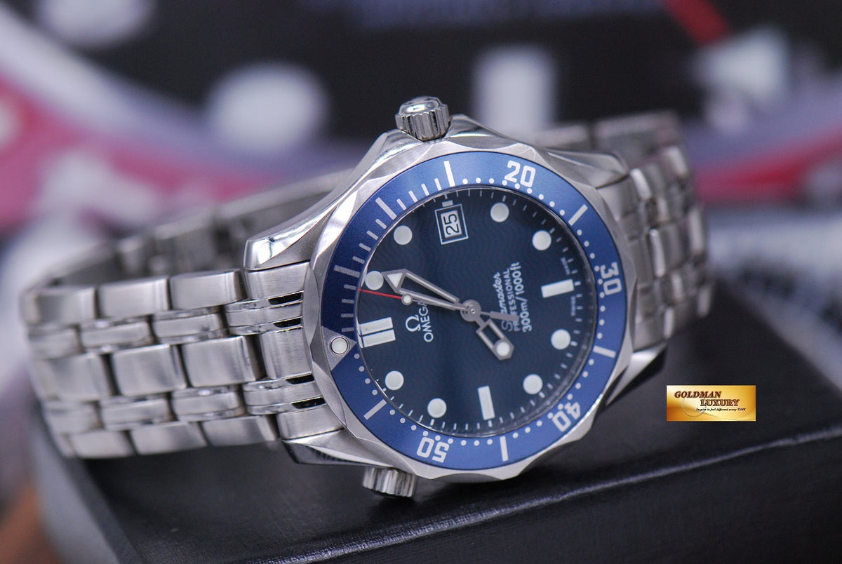 [SOLD] OMEGA SEAMASTER PROFESSIONAL DIVER 36mm MIDSIZE LADIES QUARTZ BLUE (MINT)