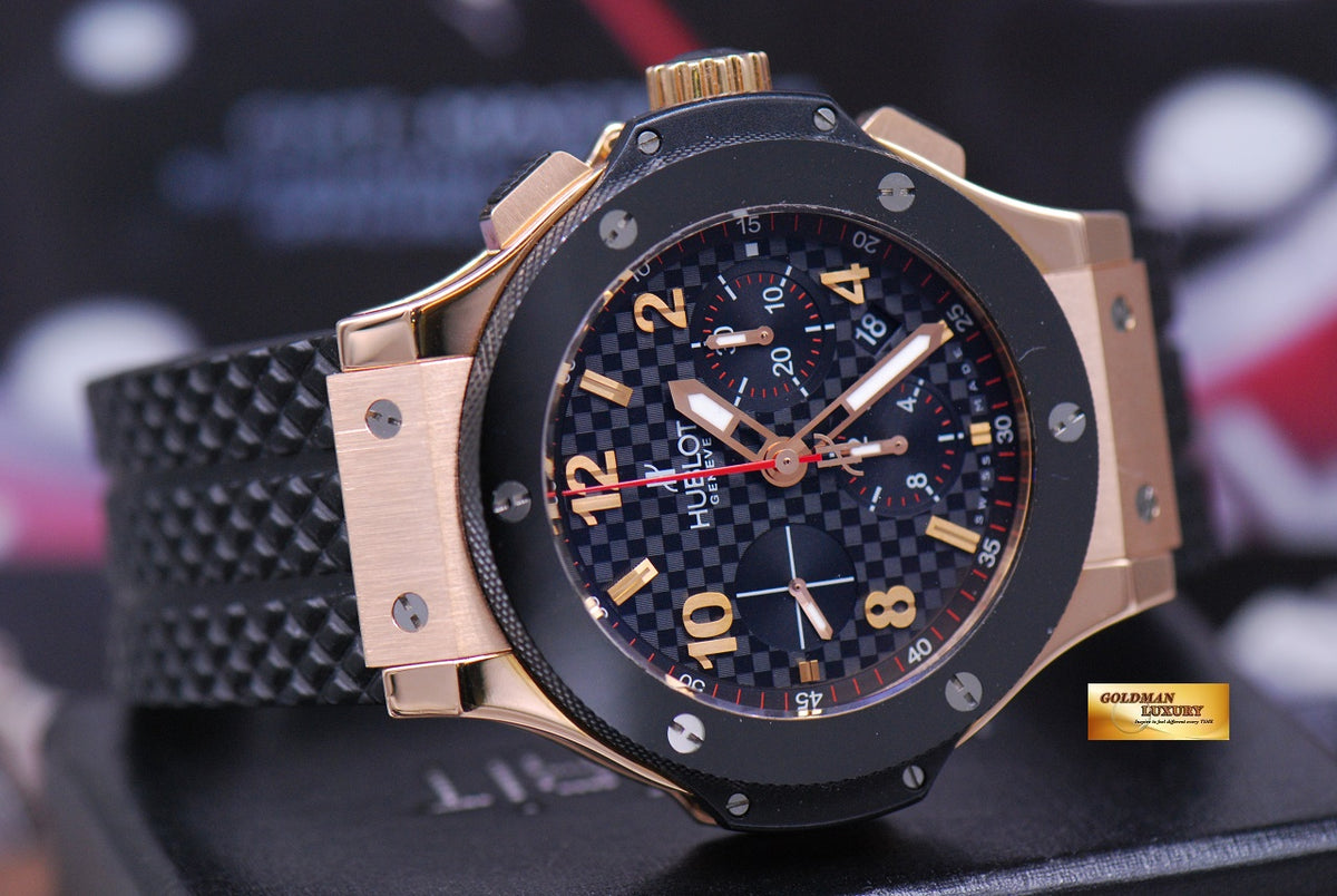 [SOLD] HUBLOT BIG BANG 18K ROSE GOLD CERAMIC BEZEL 44mm CHRONOGRAPH AUTOMATIC 301.PB.131.RX (MINT)