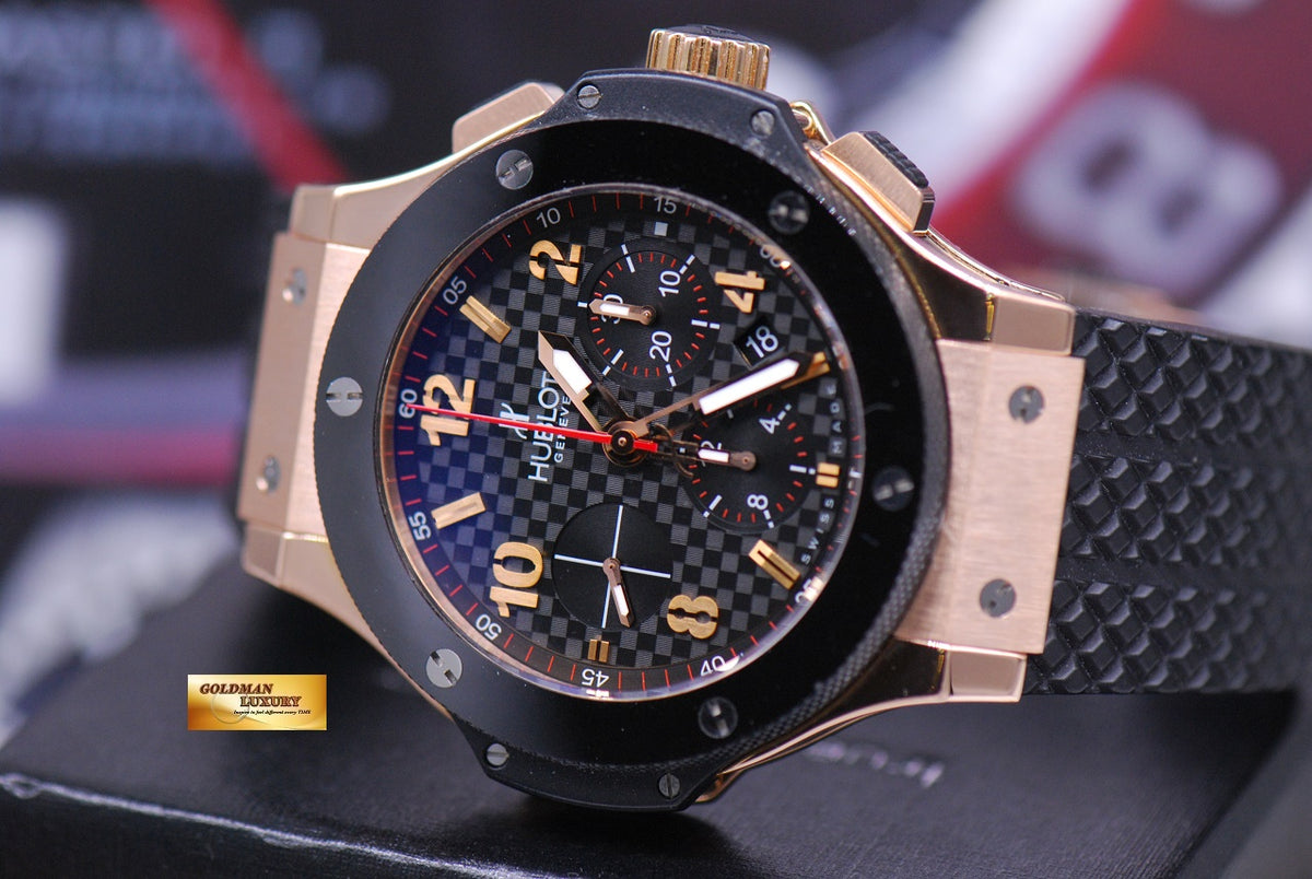 [SOLD] HUBLOT BIG BANG 18K ROSE GOLD CERAMIC BEZEL 44mm CHRONOGRAPH AUTOMATIC 301.PB.131.RX (MINT)