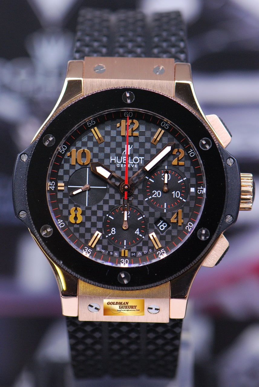 [SOLD] HUBLOT BIG BANG 18K ROSE GOLD CERAMIC BEZEL 44mm CHRONOGRAPH AUTOMATIC 301.PB.131.RX (MINT)