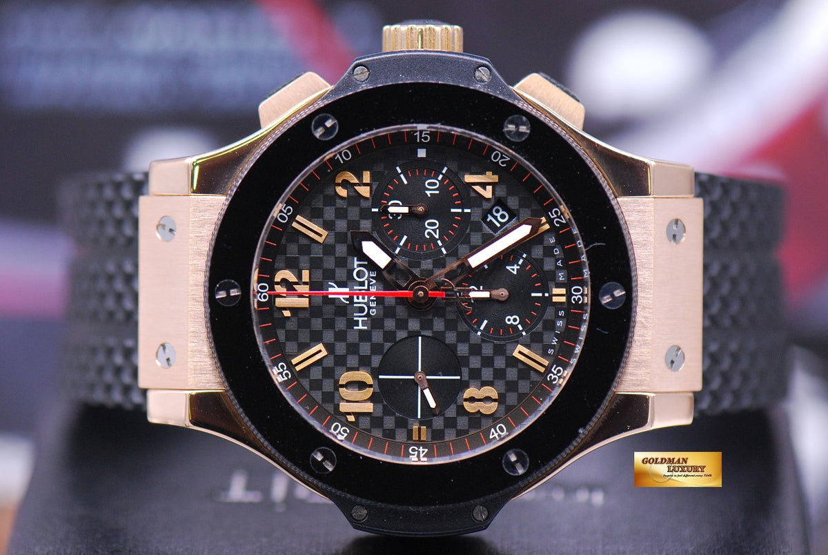 [SOLD] HUBLOT BIG BANG 18K ROSE GOLD CERAMIC BEZEL 44mm CHRONOGRAPH AUTOMATIC 301.PB.131.RX (MINT)