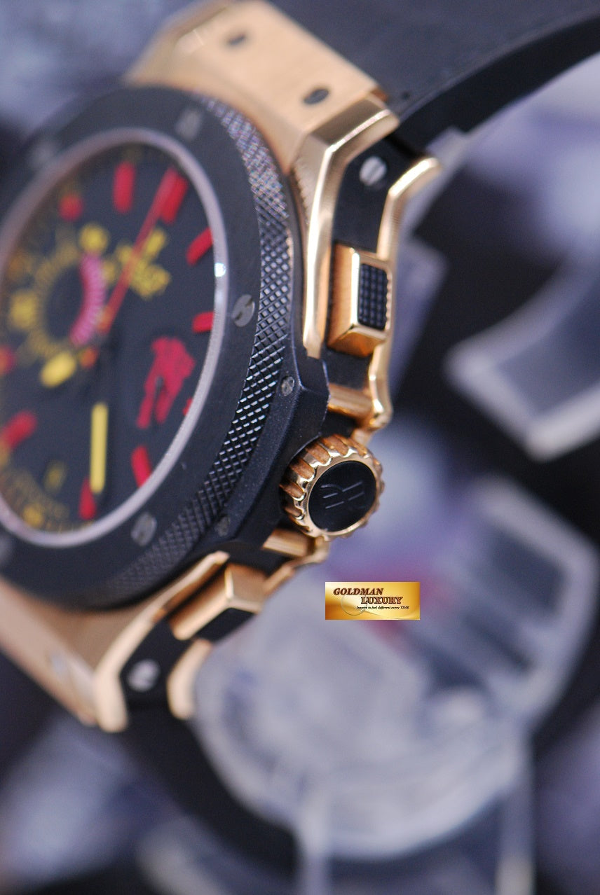 [SOLD] HUBLOT BIG BANG 18K ROSE GOLD CERAMIC BEZEL 44mm CHRONOGRAPH “MANCHESTER UNITED – RED DEVIL” 318.PM.1190.LR (MINT)