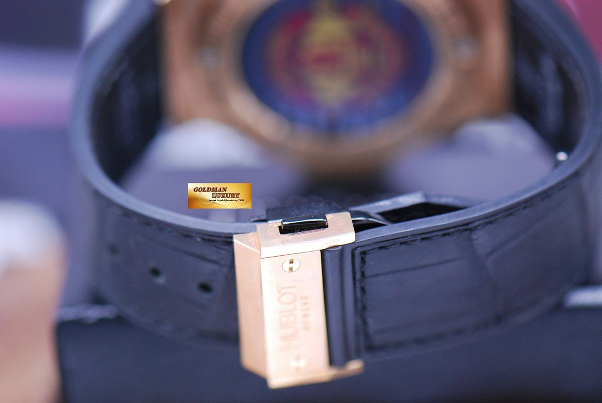 [SOLD] HUBLOT BIG BANG 18K ROSE GOLD CERAMIC BEZEL 44mm CHRONOGRAPH “MANCHESTER UNITED – RED DEVIL” 318.PM.1190.LR (MINT)