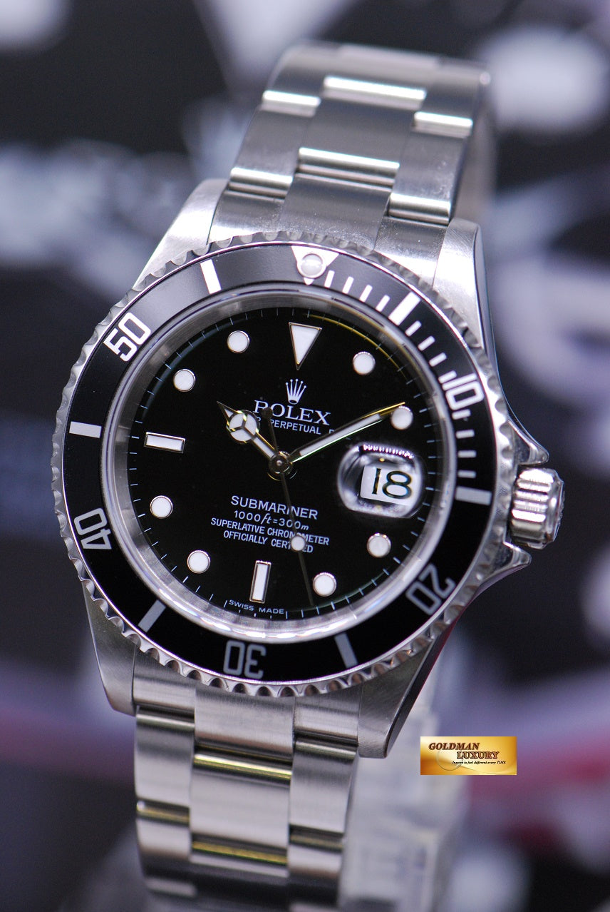 [SOLD] ROLEX OYSTER PERPETUAL SUBMARINER BLACK Ref : 16610 (MINT)