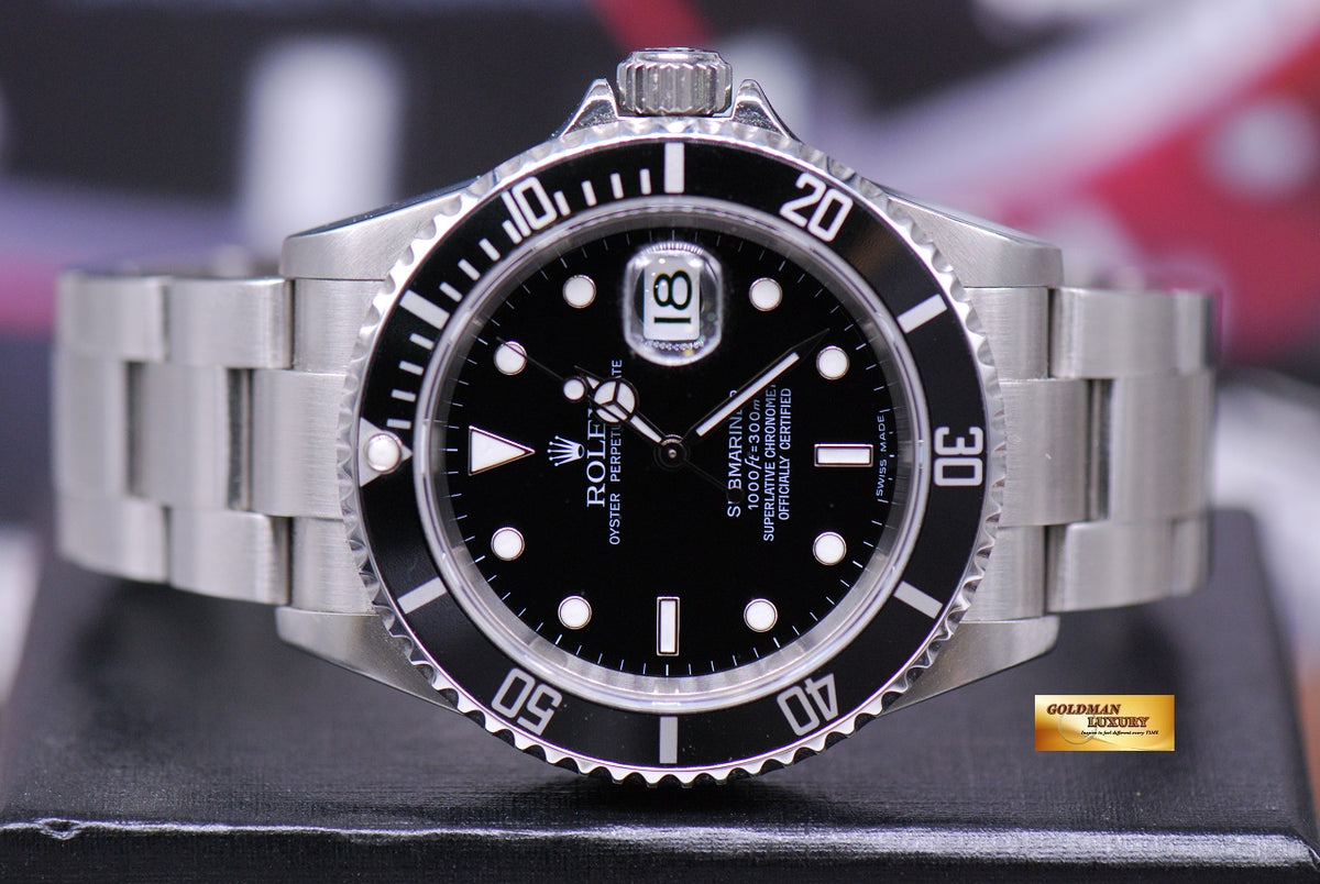 [SOLD] ROLEX OYSTER PERPETUAL SUBMARINER BLACK Ref : 16610 (MINT)
