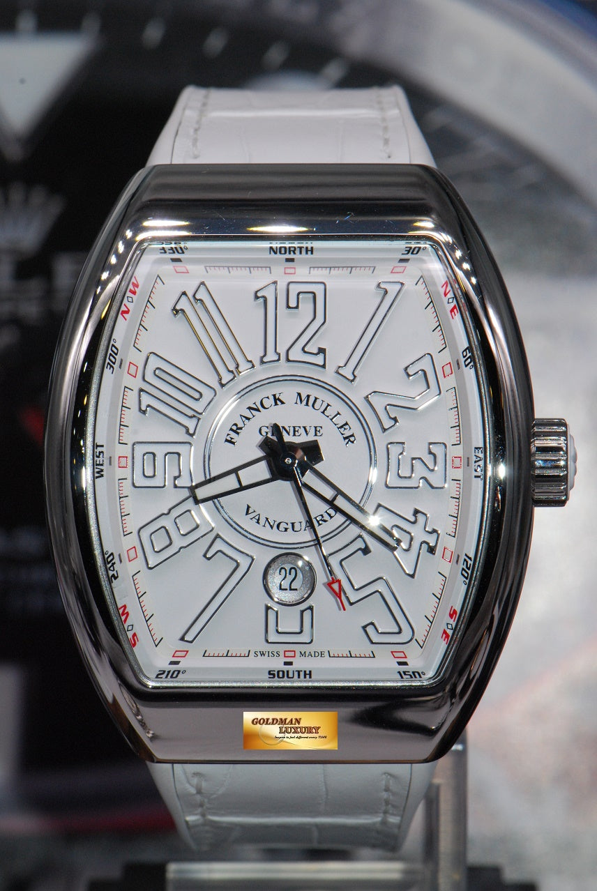 [SOLD] FRANCK MULLER VANGUARD SS AUTOMATIC WHITE Ref V45SCDT (MINT)