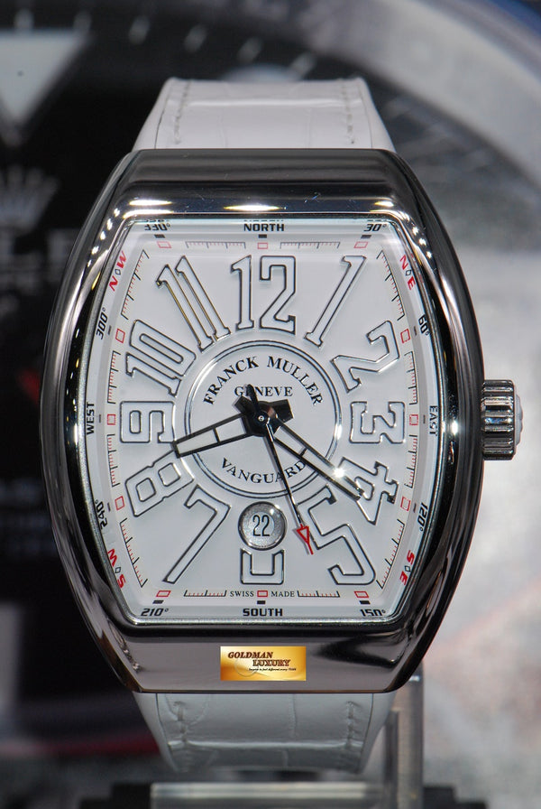 [SOLD] FRANCK MULLER VANGUARD SS AUTOMATIC WHITE Ref V45SCDT (MINT)