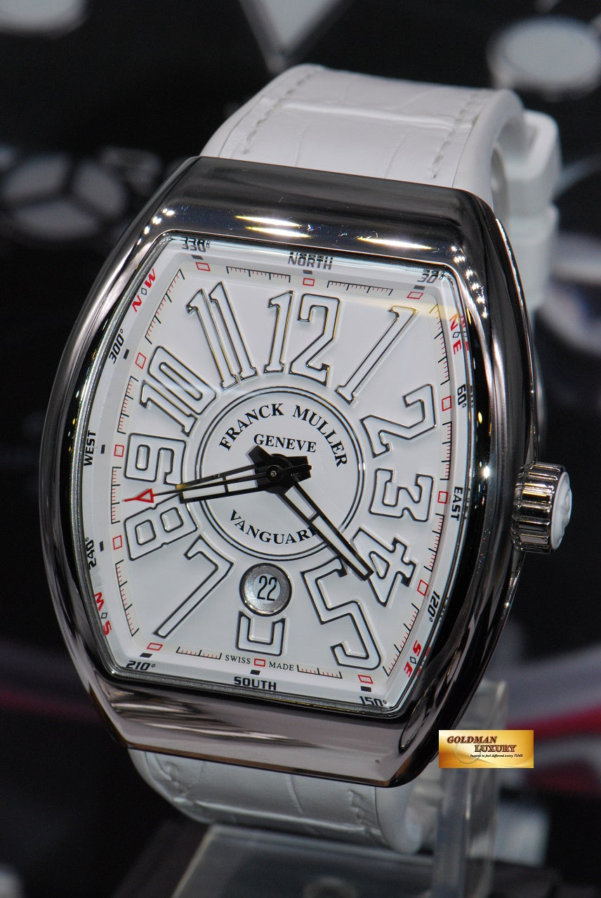 [SOLD] FRANCK MULLER VANGUARD SS AUTOMATIC WHITE Ref V45SCDT (MINT)