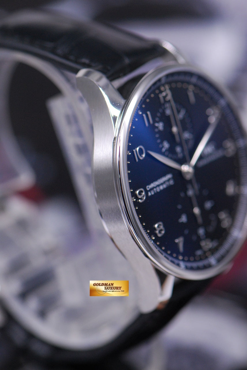 [SOLD] IWC PORTUGUESE CHRONOGRAPH IW3714 BLACK AUTOMATIC Ref : IW3714 (NEW- UNWORN)