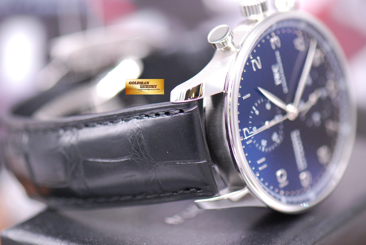 [SOLD] IWC PORTUGUESE CHRONOGRAPH IW3714 BLACK AUTOMATIC Ref : IW3714 (NEW- UNWORN)