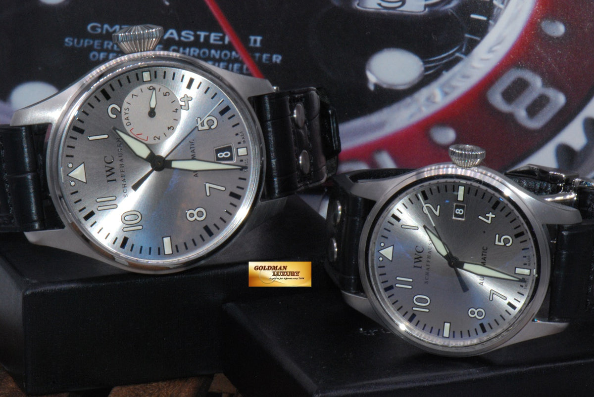 [SOLD] IWC PILOT COLLECTION “FATHER & SON” EDITION BIG PILOT + MARK XVI AUTOMATIC (LNIB)