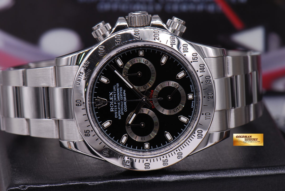 [SOLD] ROLEX OYSTER PERPETUAL DAYTONA STAINLESS STEEL CHRONOGRAPH BLACK Ref : 116520 (MINT)