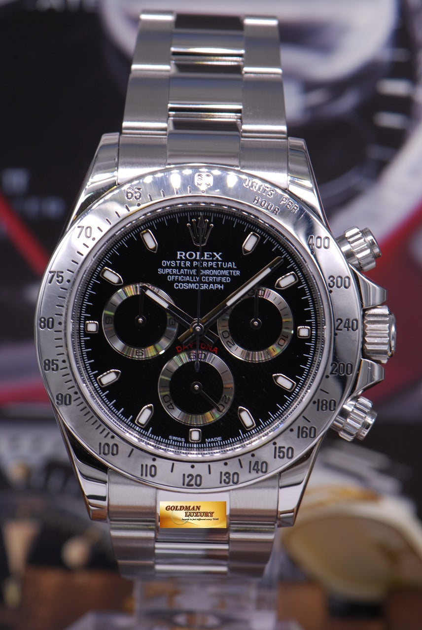 [SOLD] ROLEX OYSTER PERPETUAL DAYTONA STAINLESS STEEL CHRONOGRAPH BLACK Ref : 116520 (MINT)