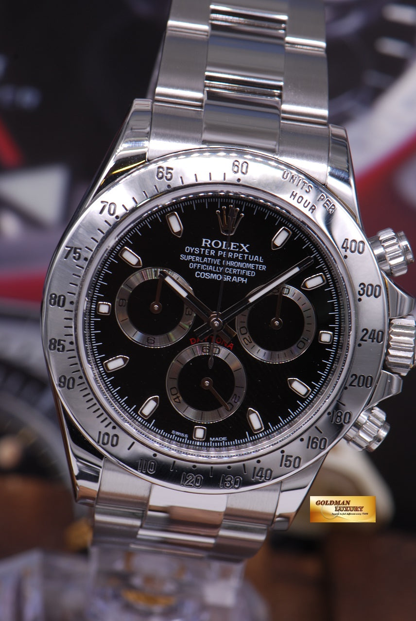 [SOLD] ROLEX OYSTER PERPETUAL DAYTONA STAINLESS STEEL CHRONOGRAPH BLACK Ref : 116520 (MINT)
