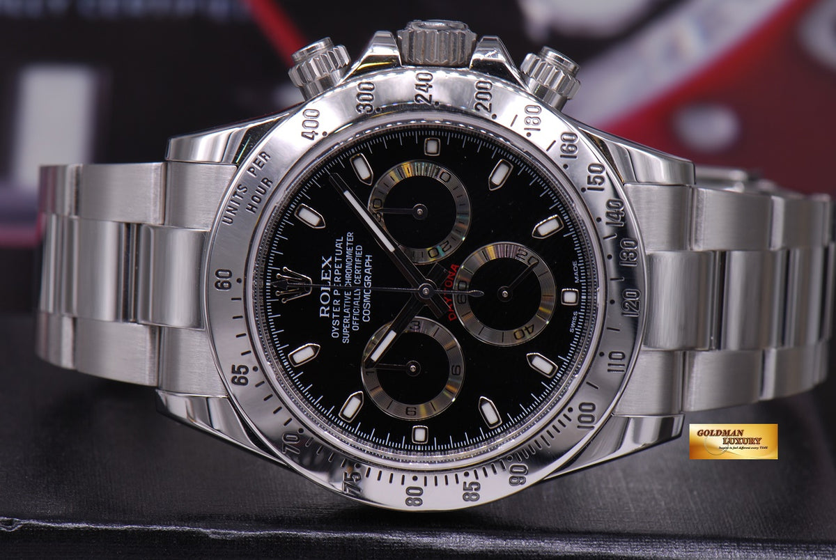 [SOLD] ROLEX OYSTER PERPETUAL DAYTONA STAINLESS STEEL CHRONOGRAPH BLACK Ref : 116520 (MINT)