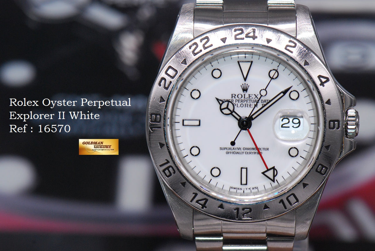[SOLD] ROLEX OYSTER PERPETUAL EXPLORER II REF 16570 WHITE (MINT)